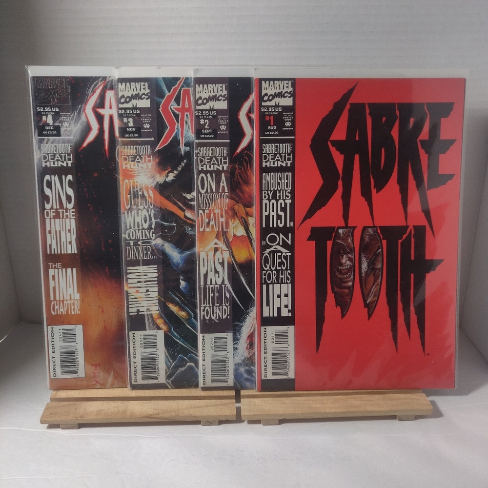 Sabertooth 1 thru 4 Marvel Comic Books
